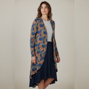 Reborn NY Boho Chic Kimono Open Front Layered Maxi Cardigan Duster Womens XL